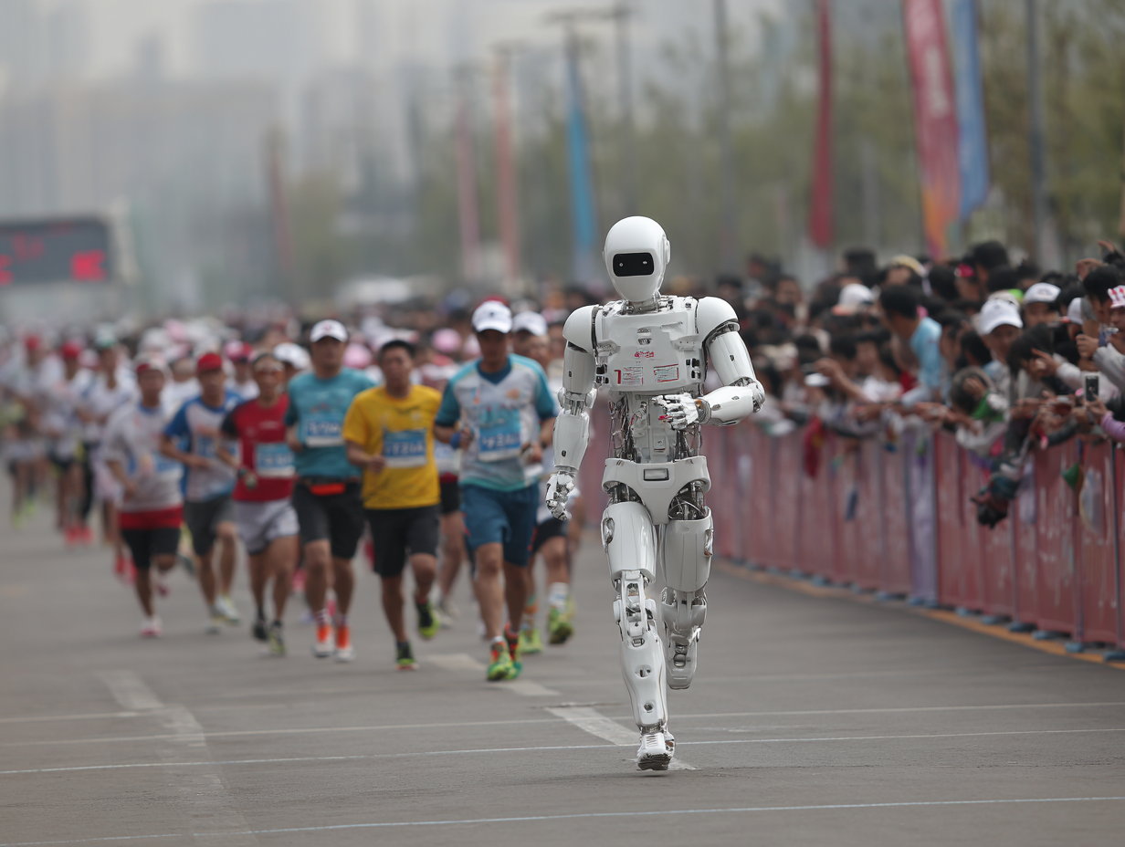 Humanoid robot breaks half marathon world record in Beijing